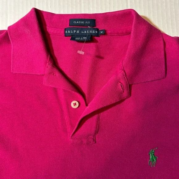 Ralph Lauren Polo Women's dark pink/fushia Polo shirt  Size M - Picture 2 of 4
